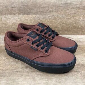VANS Atwood Mixed Canvas Root Beer Classic Skate Shoes Mens Sz 6.5 Womens 8 NEW